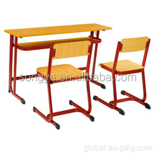 Double Desk And Chair Good Sale Comfortable Classroom 2 Person Chair Supplier